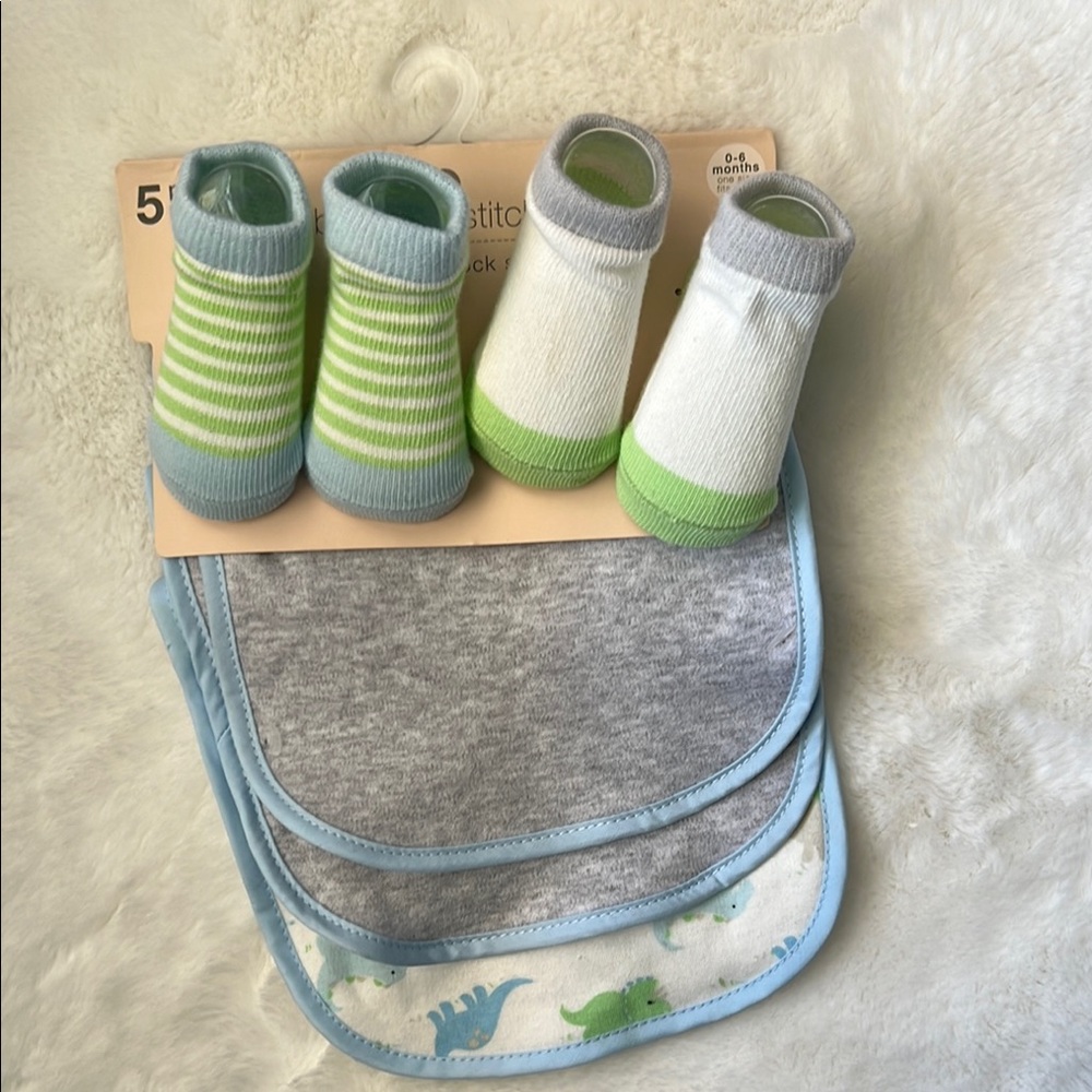 Baby Bib and Sock Set